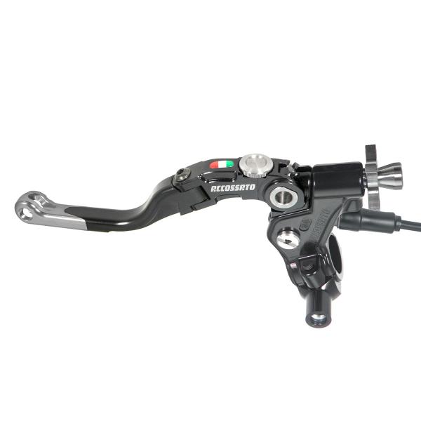 Comando frizione Accossato a cavo 29mm leva corta argento Revolution micro e supporto specchio M8