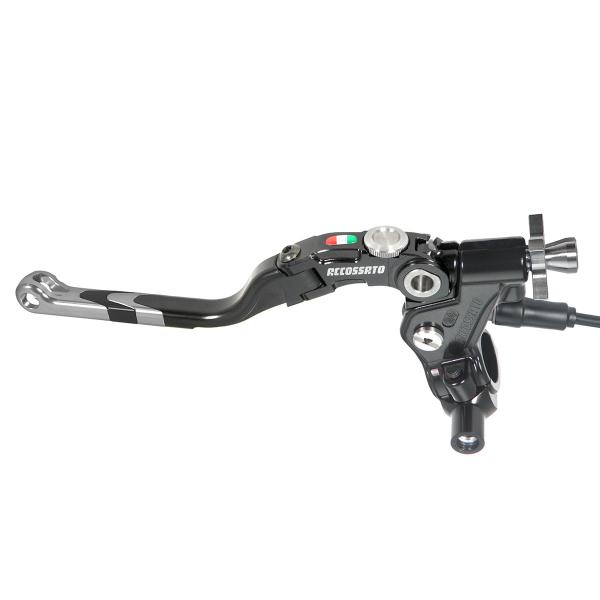 Comando frizione Accossato a cavo 32mm leva lunga argento Revolution micro e supporto specchio M8