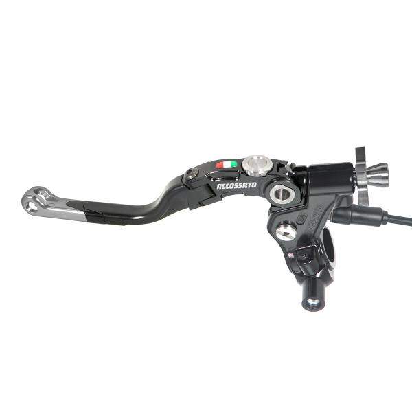 Comando frizione Accossato a cavo 32mm leva media argento Revolution micro e supporto specchio M8
