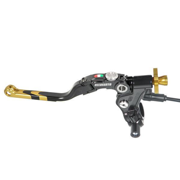 Comando frizione Accossato a cavo 29mm leva lunga oro Revolution micro e supporto specchio M8