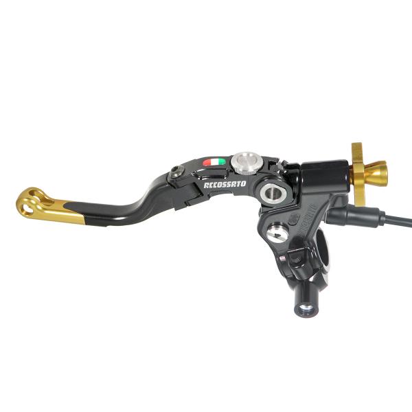 Comando frizione Accossato a cavo 32mm leva corta oro Revolution micro e supporto specchio M8