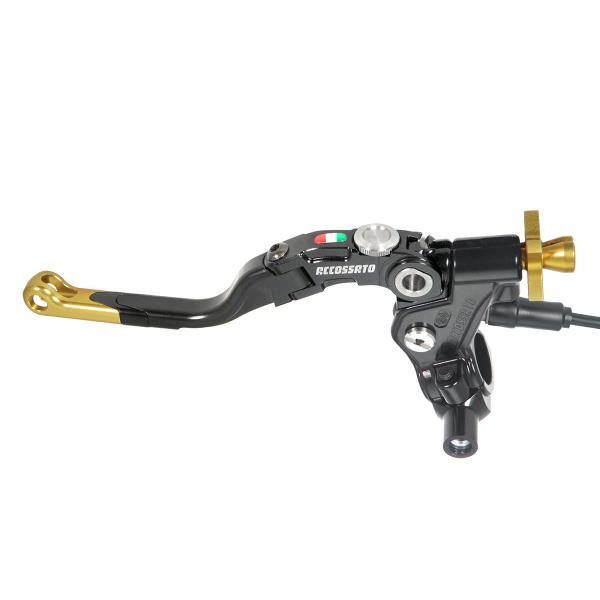 Comando frizione Accossato a cavo 34mm leva media oro Revolution micro e supporto specchio M10