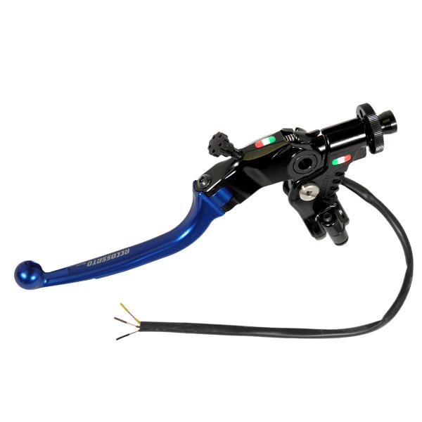 Comando frizione Accossato a cavo 29mm leva blu snodata RST con micro a 3 cavi incluso
