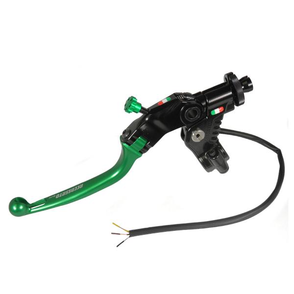 Accossato cable clutch control 24mm folding green lever RST with 3-cable micro included
