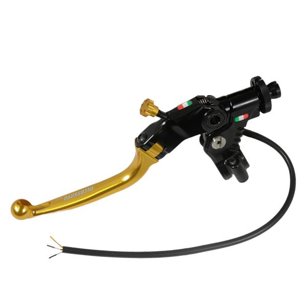 Comando frizione Accossato a cavo 24mm leva oro snodata RST con micro a 3 cavi incluso
