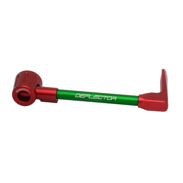 Accossato lever guard straight brake green/red aluminum connection 12mm-16mm