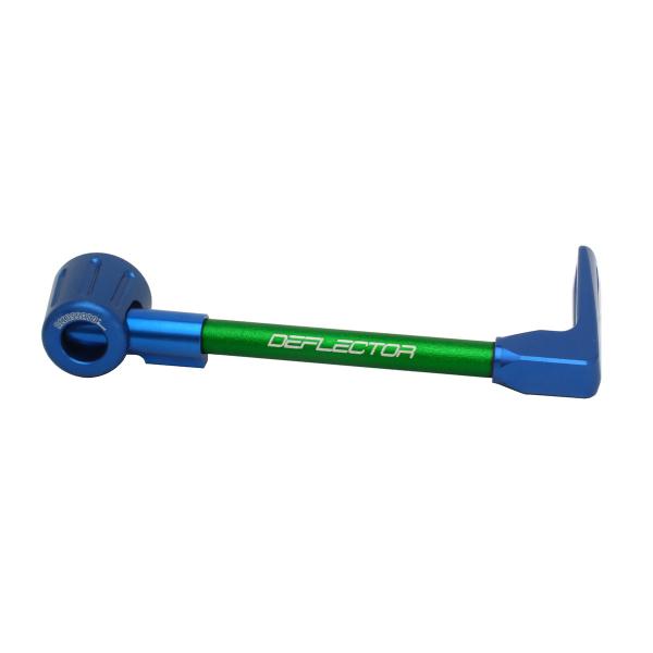 Accossato lever guard straight brake green/blue aluminum connection 16mm-17.5mm