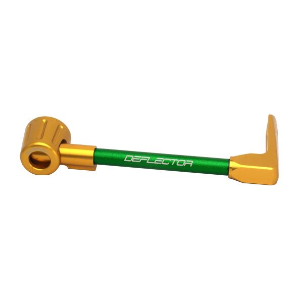 Accossato lever guard straight brake green/gold aluminum connection 12mm-16mm
