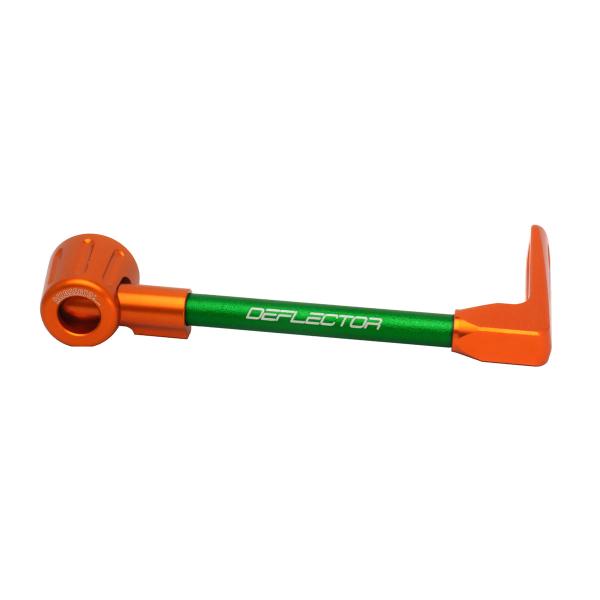Accossato lever guard straight brake green/orange aluminum connection 16mm-17.5mm