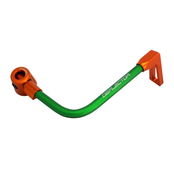 Accossato lever guard bent tube brake green/orange aluminum connection 16mm-17.5mm