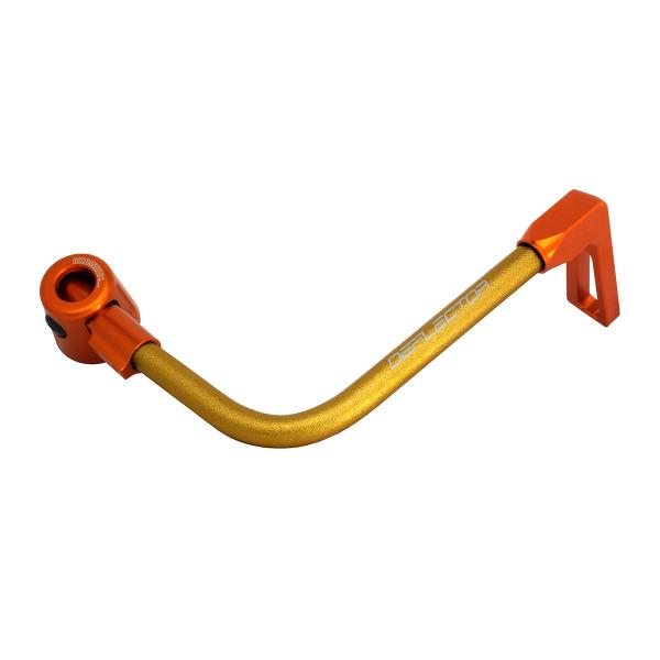 Accossato lever guard bent tube brake gold/orange aluminum connection 12mm-16mm