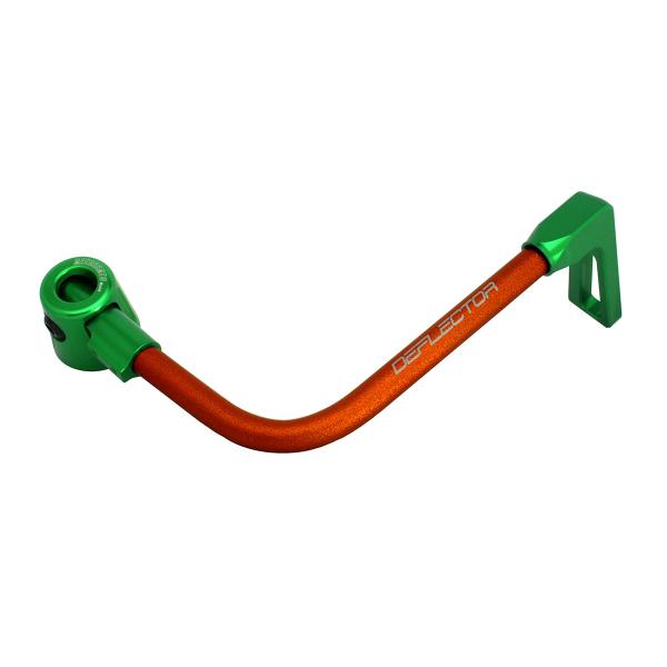 Accossato lever guard bent tube brake orange/green aluminum connection 16mm-17.5mm