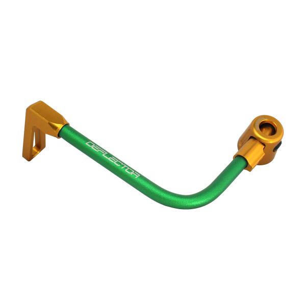Accossato lever guard bent tube clutch green/gold aluminum connection 12mm-16mm