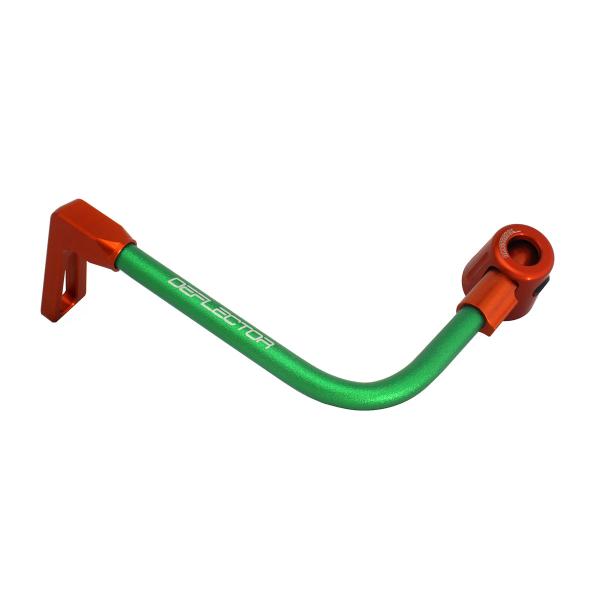 Accossato lever guard bent tube clutch green/orange aluminum connection 16mm-17.5mm