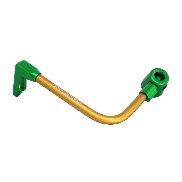 Paraleva frizione Accossato piegato alluminio oro/verde attacco 12mm-16mm