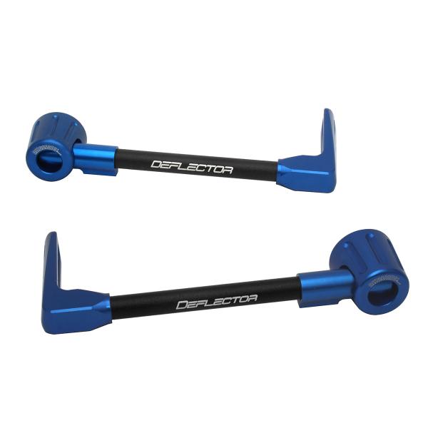Coppia paraleva Accossato dritti alluminio nero/blu attacco 16mm-17.5mm