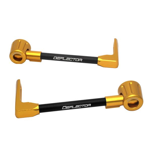 Coppia paraleva Accossato dritti alluminio nero/oro attacco 16mm-17.5mm