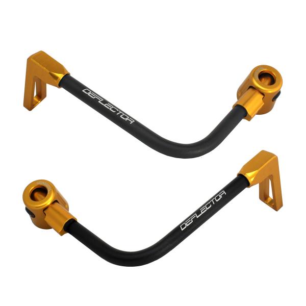 Coppia paraleva Accossato piegati alluminio nero/oro attacco 12mm-16mm