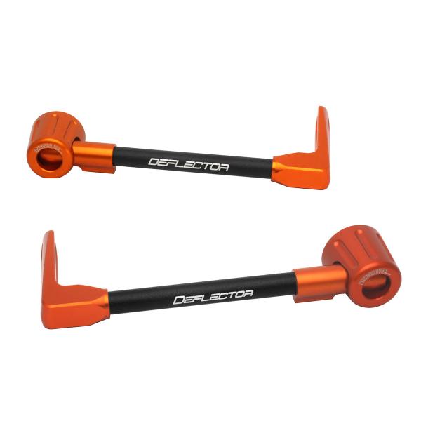 Coppia paraleva Accossato dritti alluminio nero/arancione attacco 12mm-16mm