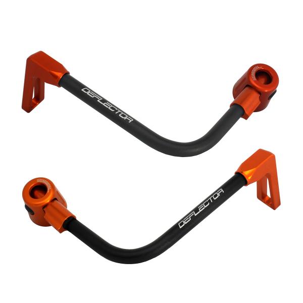 Coppia paraleva Accossato piegati alluminio nero/arancione attacco 16mm-17.5mm