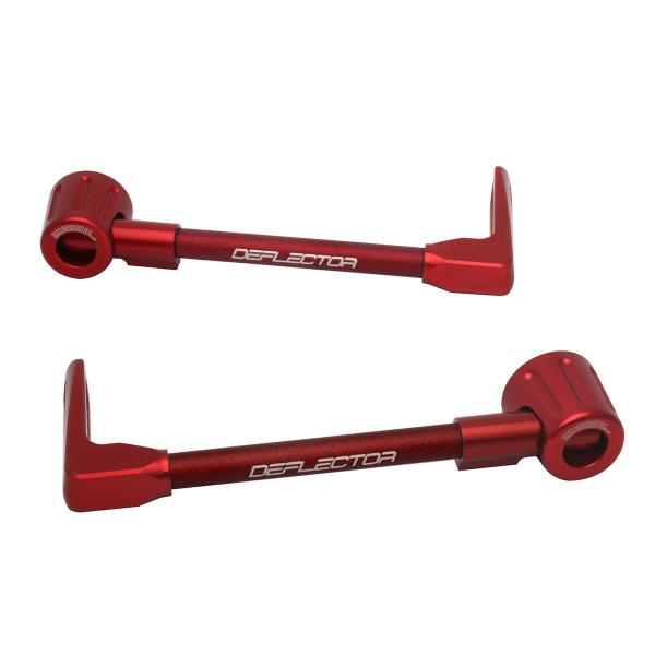 Coppia paraleva Accossato dritti alluminio rosso attacco 16mm-17.5mm