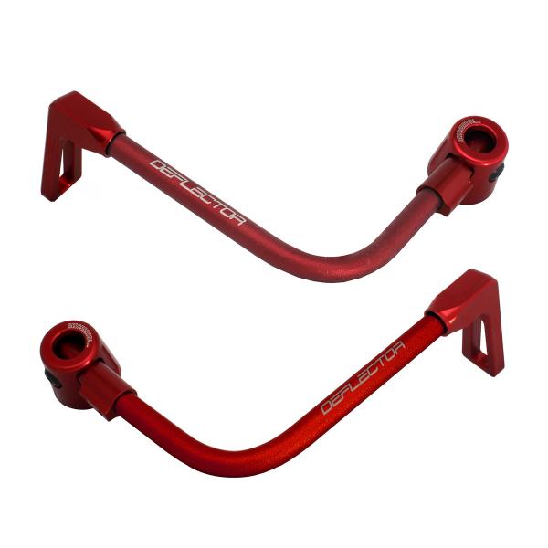 Coppia paraleva Accossato piegati alluminio rosso attacco 12mm-16mm