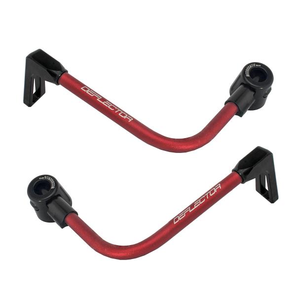 Coppia paraleva Accossato piegati alluminio rosso/nero attacco 12mm-16mm