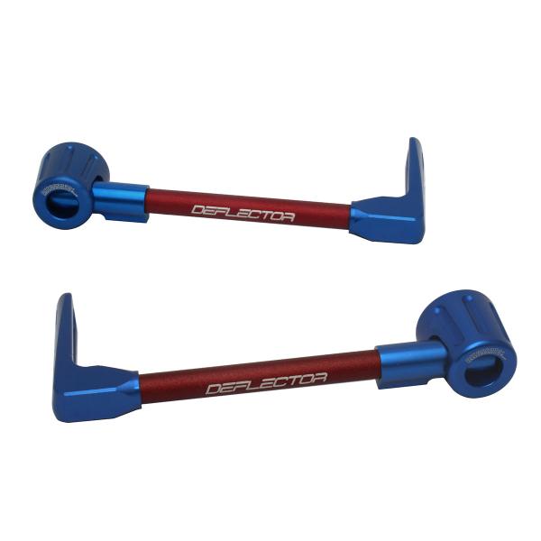 Coppia paraleva Accossato dritti alluminio rosso/blu attacco 12mm-16mm