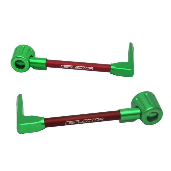 Coppia paraleva Accossato dritti alluminio rosso/verde attacco 16mm-17.5mm