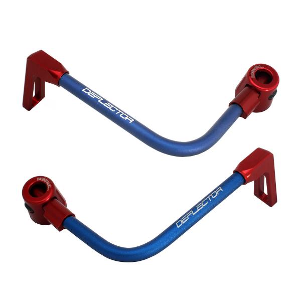 Coppia paraleva Accossato piegati alluminio blu/rosso attacco 16mm-17.5mm