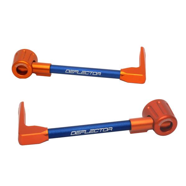 Coppia paraleva Accossato dritti alluminio blu/arancione attacco 12mm-16mm