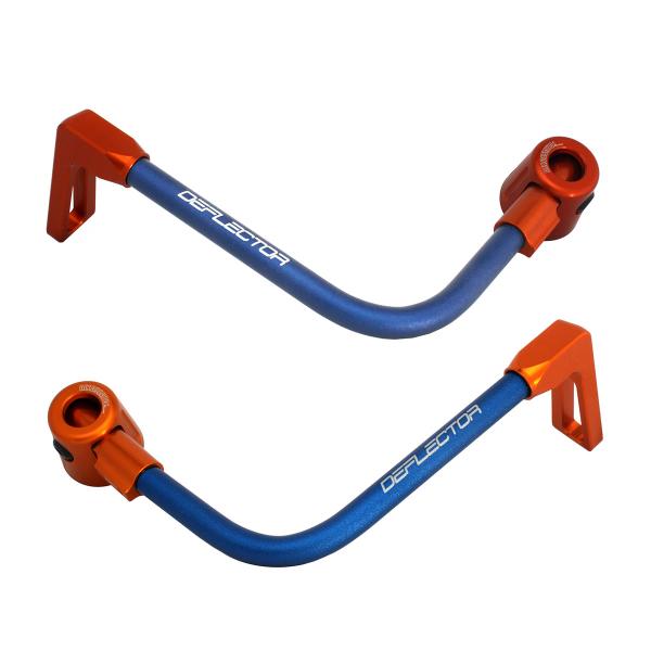 Coppia paraleva Accossato piegati alluminio blu/arancione attacco 16mm-17.5mm