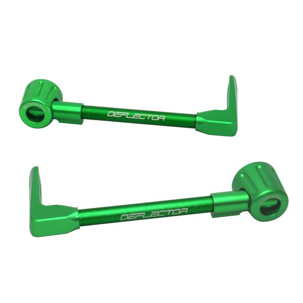 Coppia paraleva Accossato dritti alluminio verde attacco 16mm-17.5mm