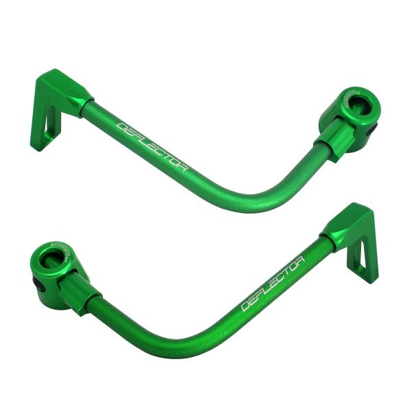 Coppia paraleva Accossato piegati alluminio verde attacco 16mm-17.5mm