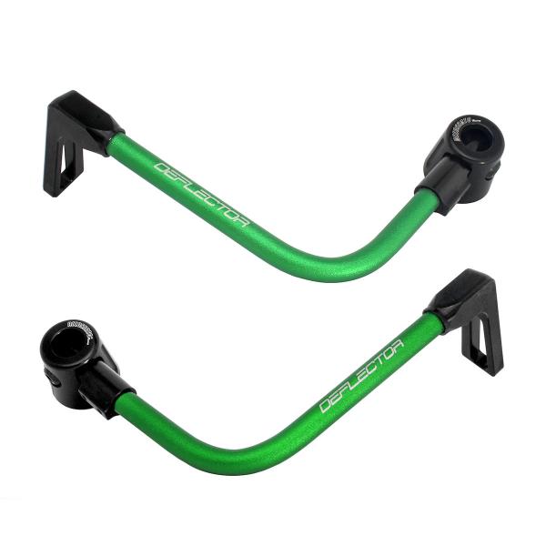 Coppia paraleva Accossato piegati alluminio verde/nero attacco 16mm-17.5mm