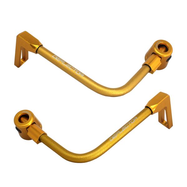 Coppia paraleva Accossato piegati alluminio oro attacco 16mm-17.5mm