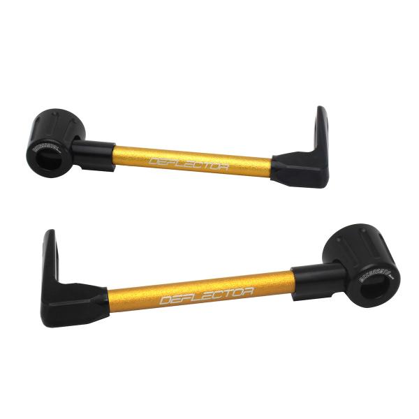 Coppia paraleva Accossato dritti alluminio oro/nero attacco 12mm-16mm