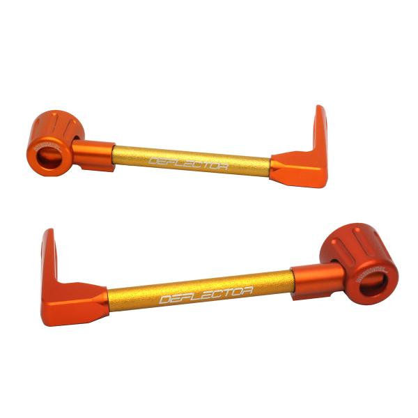 Coppia paraleva Accossato dritti alluminio oro/arancione attacco 16mm-17.5mm