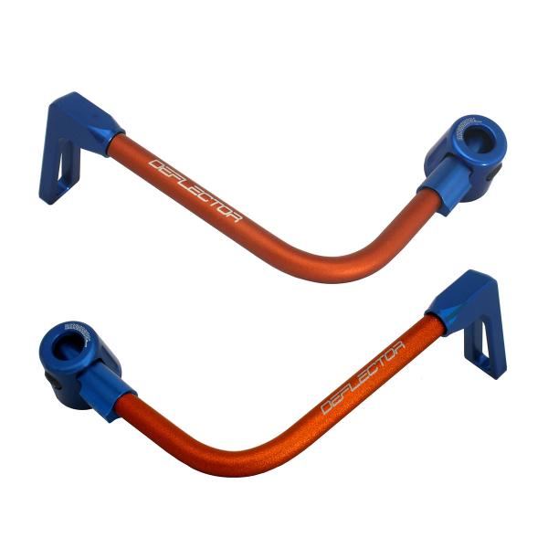 Coppia paraleva Accossato piegati alluminio arancione/blu attacco 12mm-16mm