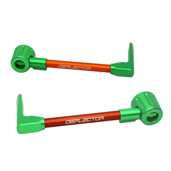Coppia paraleva Accossato dritti alluminio arancione/verde attacco 12mm-16mm