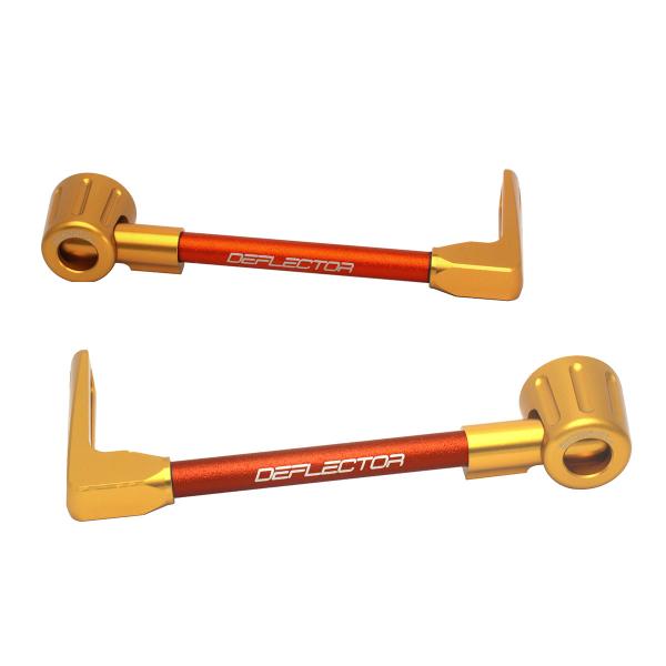 Coppia paraleva Accossato dritti alluminio arancione/oro attacco 12mm-16mm