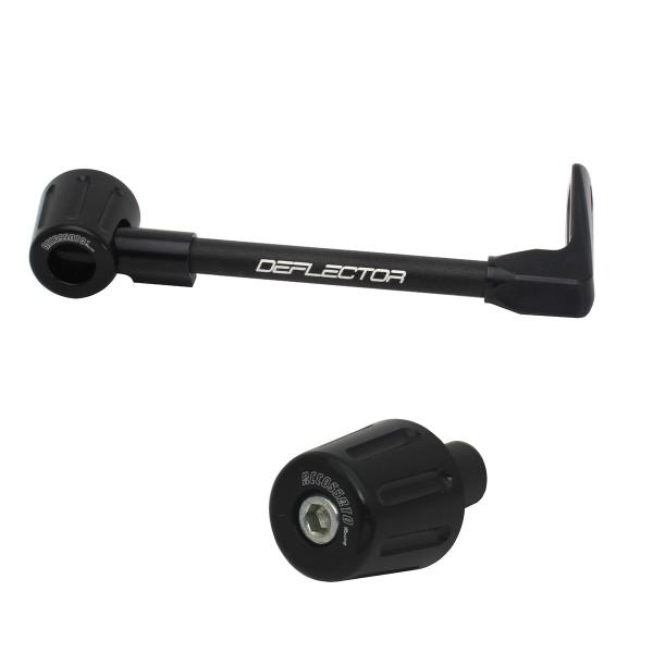 Accossato lever guard straight brake black aluminum connection 16mm-17.5mm bar-end caps