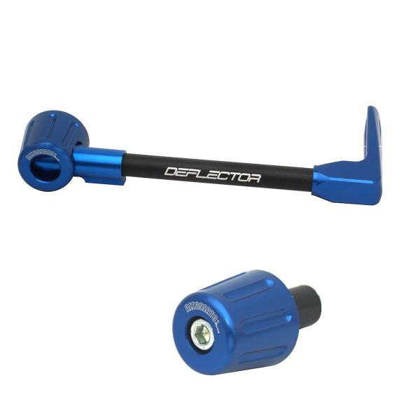 Accossato lever guard straight brake black/blue aluminum connection 16mm-17.5mm bar-end caps
