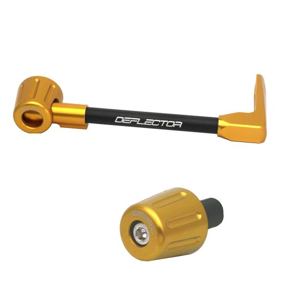 Accossato lever guard straight brake black/gold aluminum connection 16mm-17.5mm bar-end caps