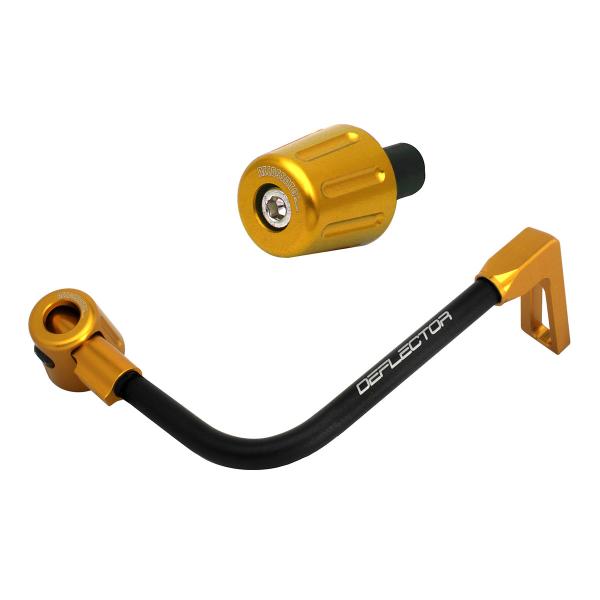 Accossato lever guard bent tube brake black/gold aluminum connection 16mm-17.5mm bar-end caps