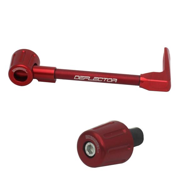 Accossato lever guard straight brake red aluminum connection 16mm-17.5mm bar-end caps