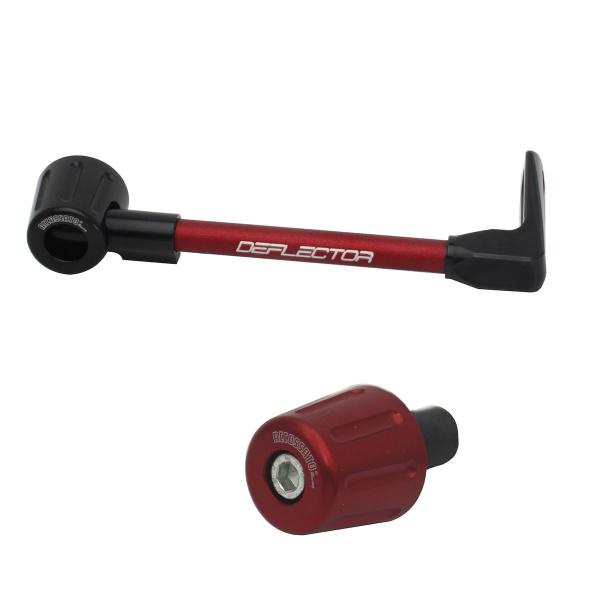 Accossato lever guard straight brake red/black aluminum connection 16mm-17.5mm bar-end caps