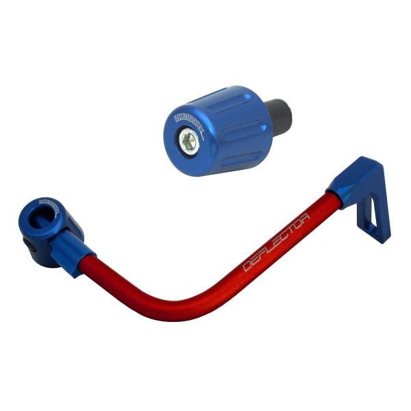 Accossato lever guard bent tube brake red/blue aluminum connection 12mm-16mm bar-end caps