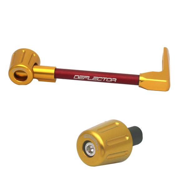 Accossato lever guard straight brake red/gold aluminum connection 12mm-16mm bar-end caps
