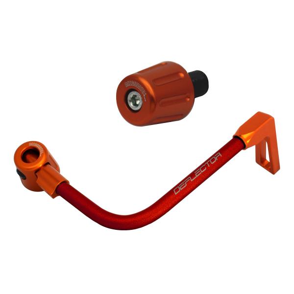 Accossato lever guard bent tube brake red/orange aluminum connection 16mm-17.5mm bar-end caps